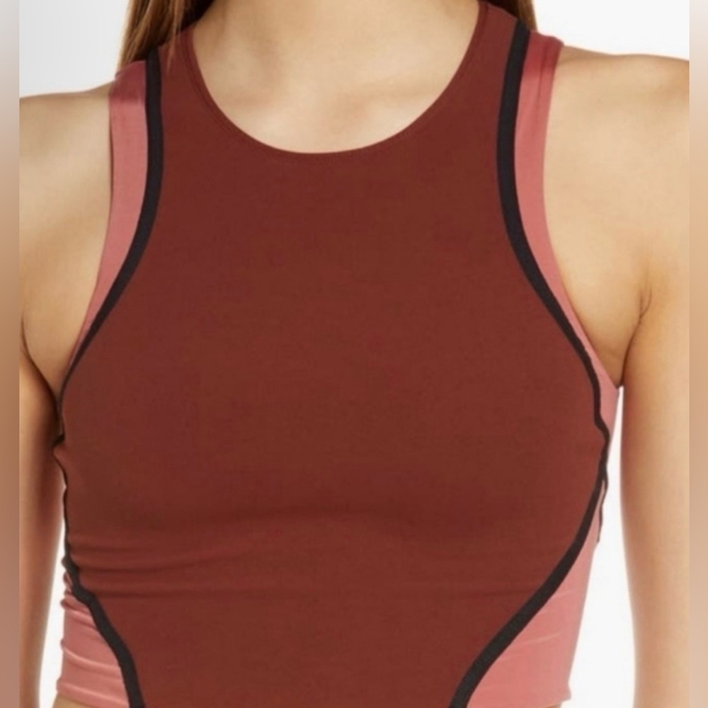 Nike Dri-Fit XS Rust Coral Racerback Tank Athletic Crop Top